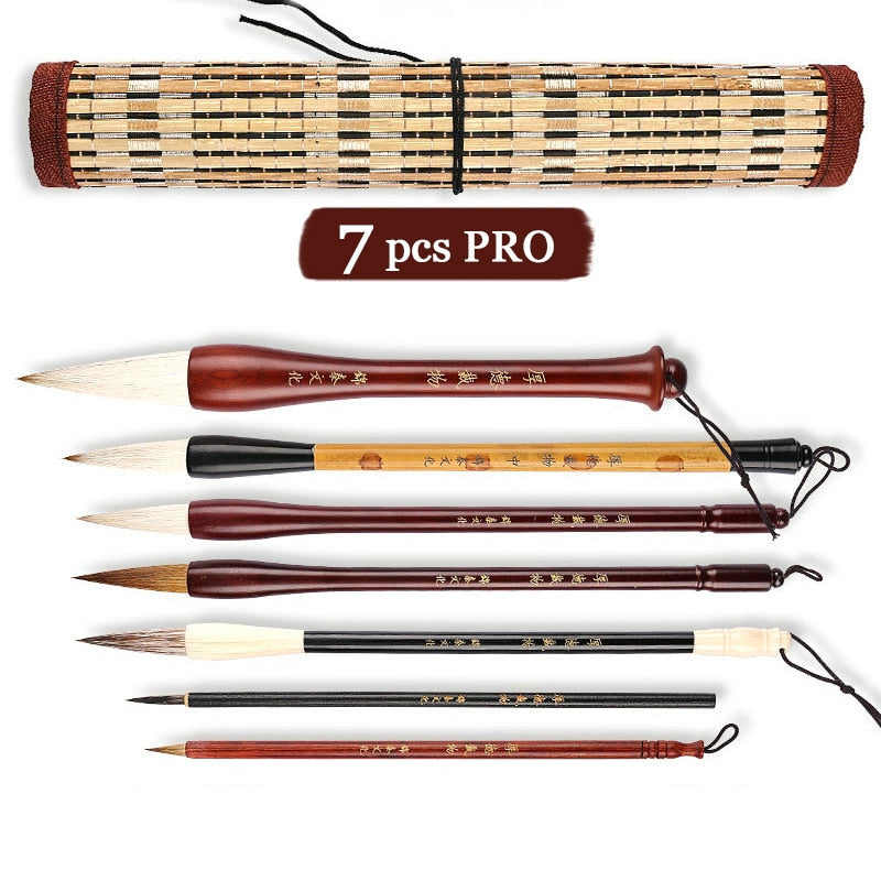 Chinese Calligraphy Bamboo Brush Set