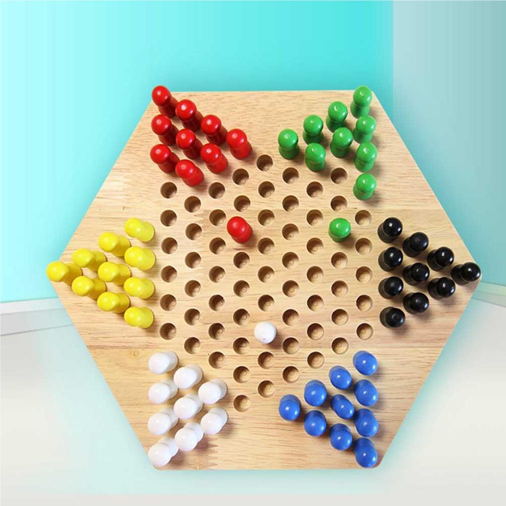 Wooden Educational Board Kids Classic Chinese Checkers