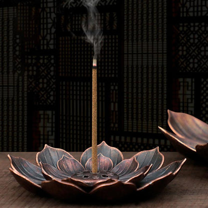 Incense Burner Stick Buddhism Lotus Holder Plate