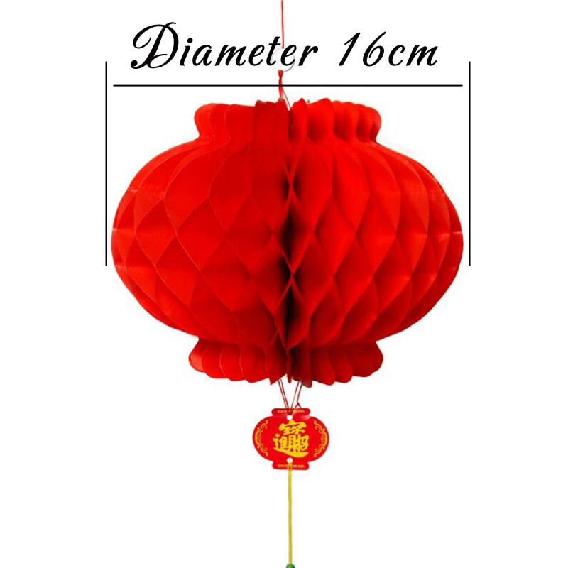 50 Pieces 6 Inch Traditional Chinese Red Paper Lantern